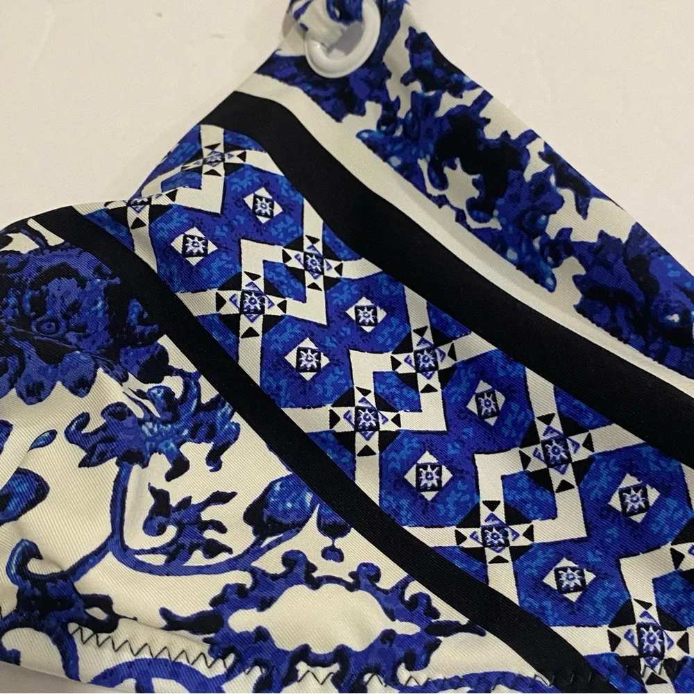 Nanette Lapore Blue & White Bikini - Like New - Size L